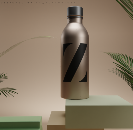 Stainless Steel Bottle 3D Animation